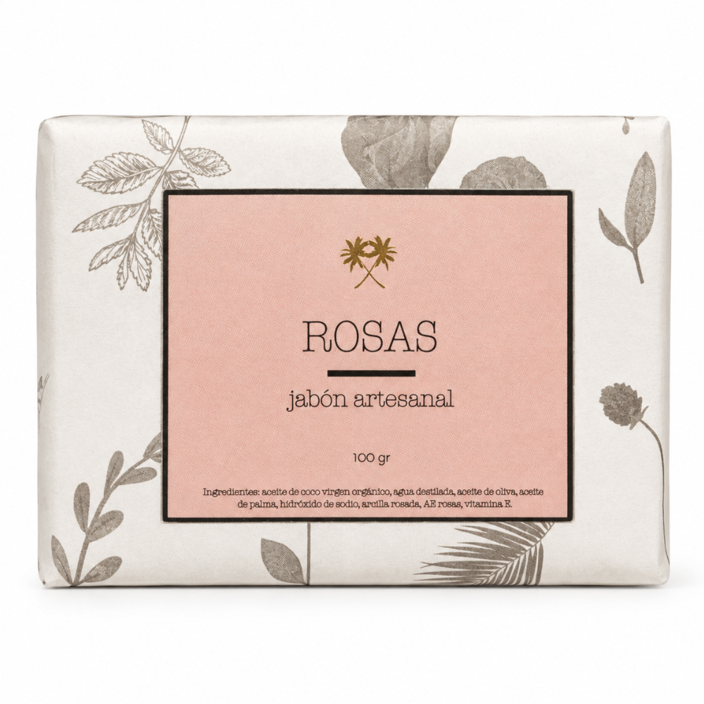 JABON ARTESANAL DE ROSAS & ARCILLA 100G - PERUVIAN HEALTH