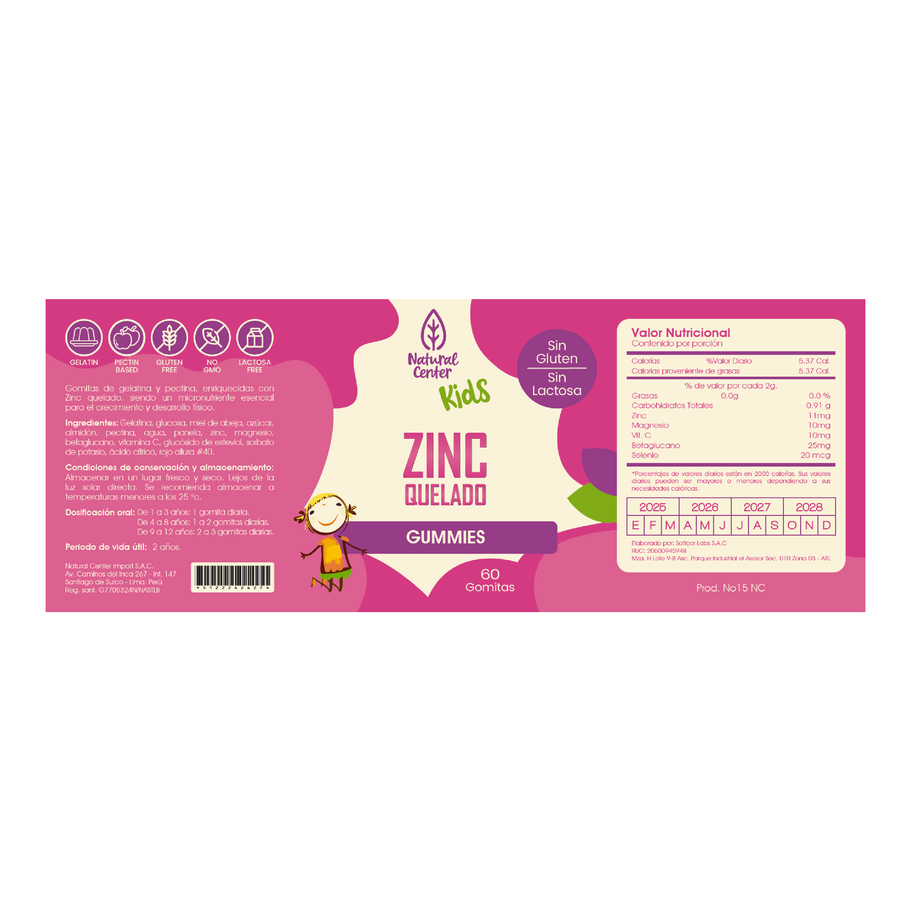 ZINC QUELADO GOMITAS - NATURAL CENTER KIDS