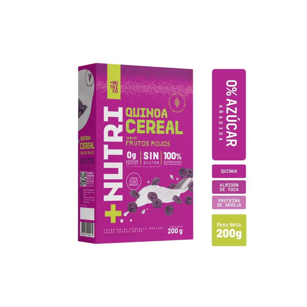 QUINOA CEREAL FRUTOS ROJOS CAJA 200GR-NUTRI-CO