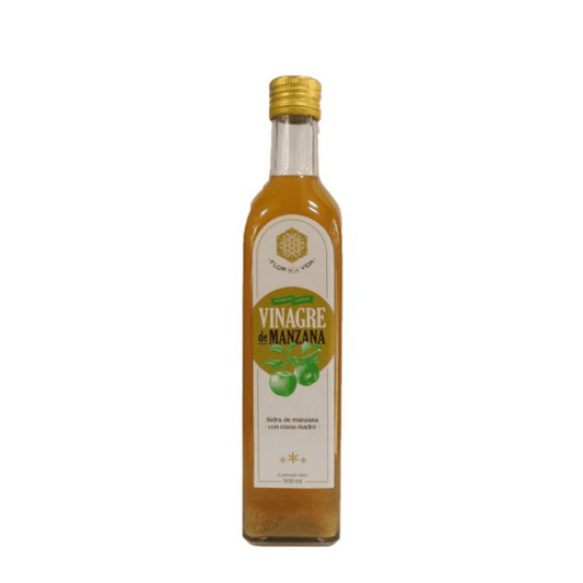 VINAGRE DE MANZANA CON MSA MADRE - FLOR DE LA VIDA 500 ML
