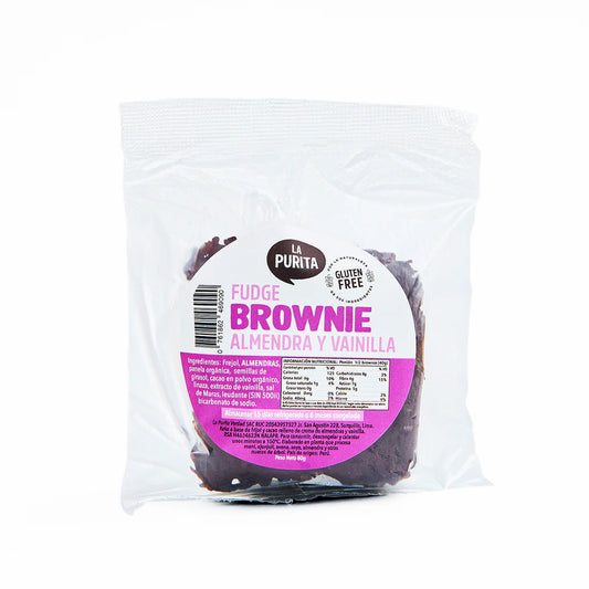 FUDGE BROWNIE DE ALMENDRA Y VAINILLA - LA PURITA