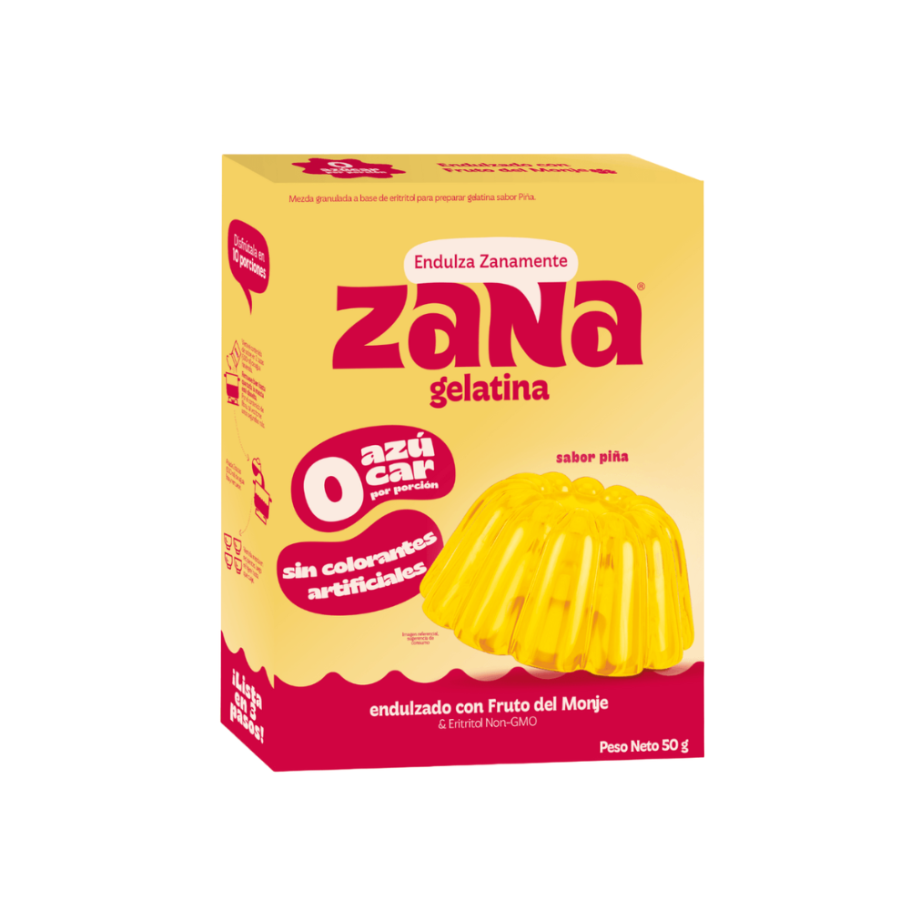 GELATINA SABOR PIÑA  50g SIN AZUCAR-ZANA