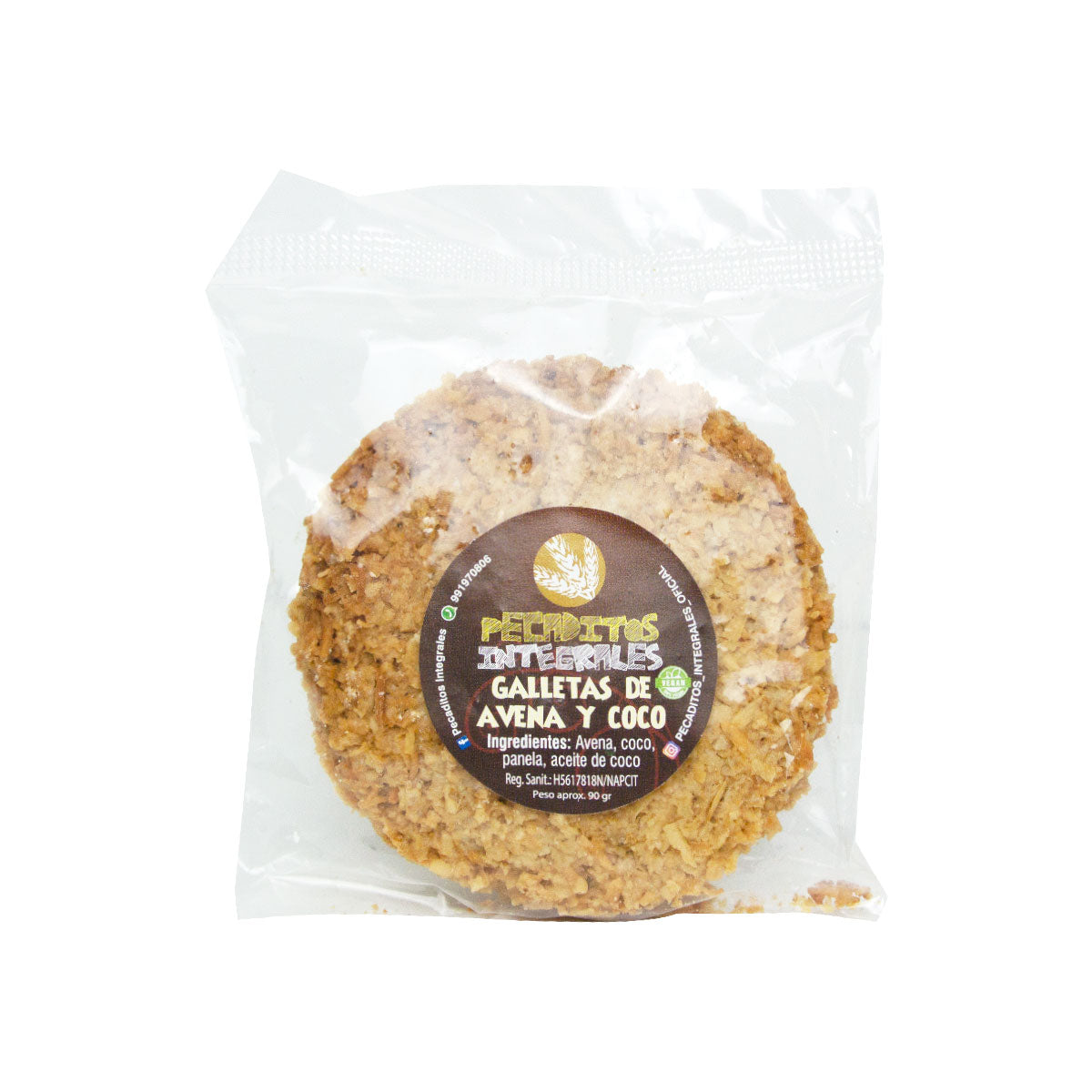 GALLETA DE COCO 60GR -PECADITOS INTEGRALES
