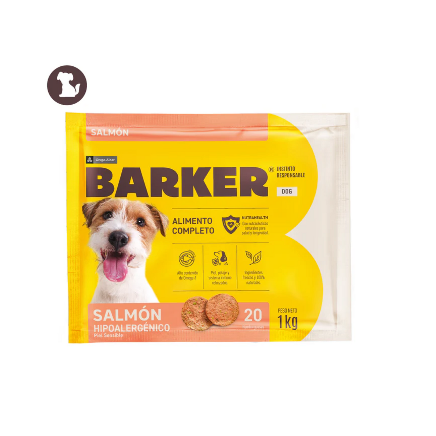 HAMBURGUESA DE SALMON 20 UNIDADES BARKER 1 KG