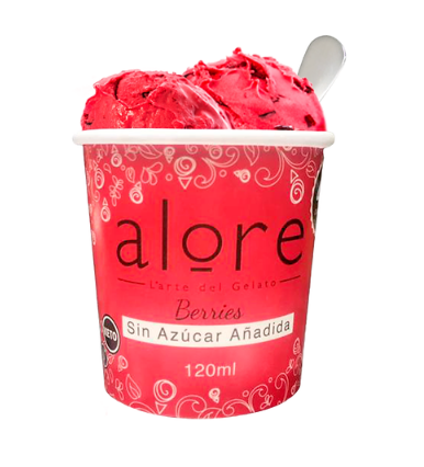 HELADO BERRIES ALORE 120ML SIN AZUCAR AÑADIDA