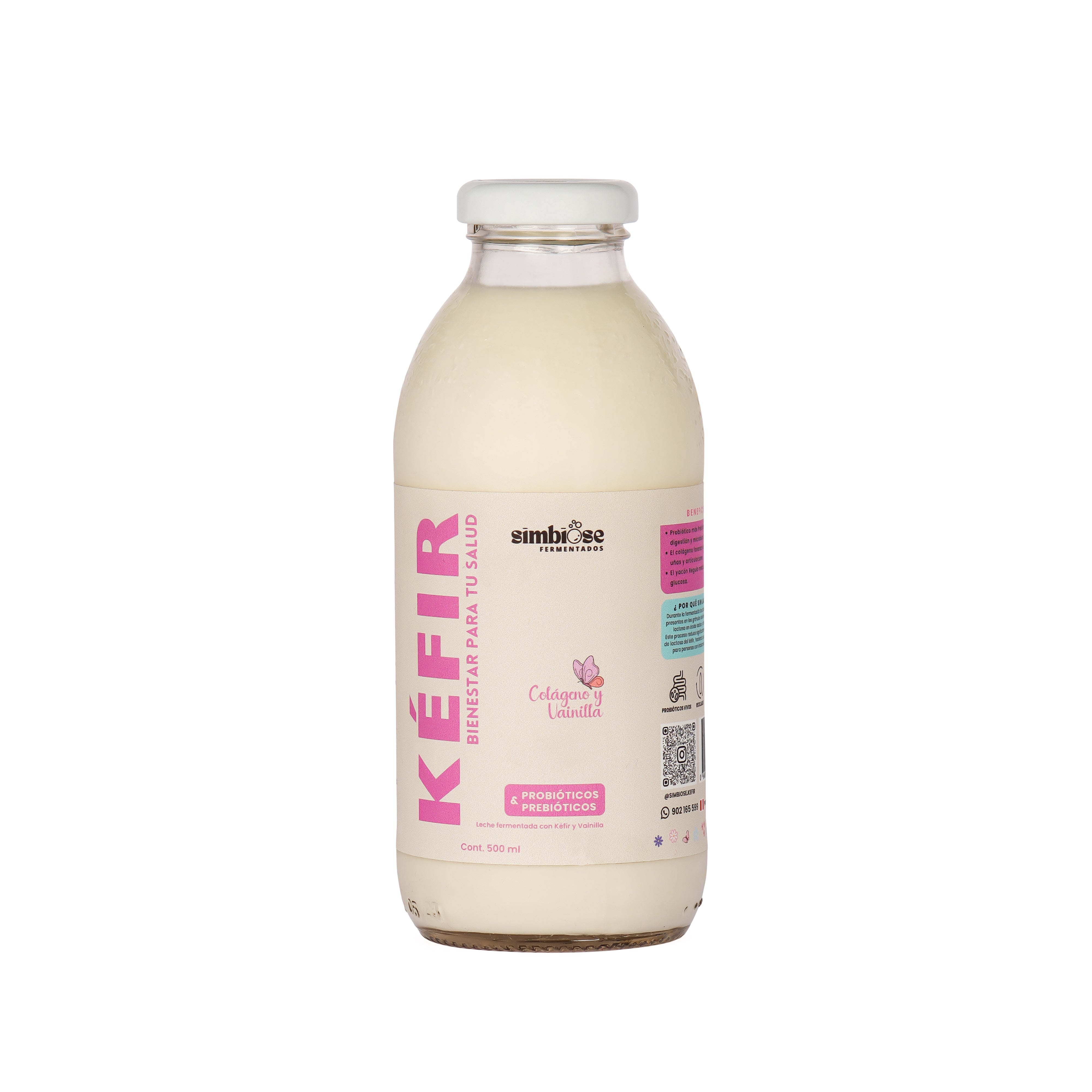 KEFIR DE LECHE CON COLAGENO Y VAINILLA AMAZONICO 500 ML - SIMBIOSE
