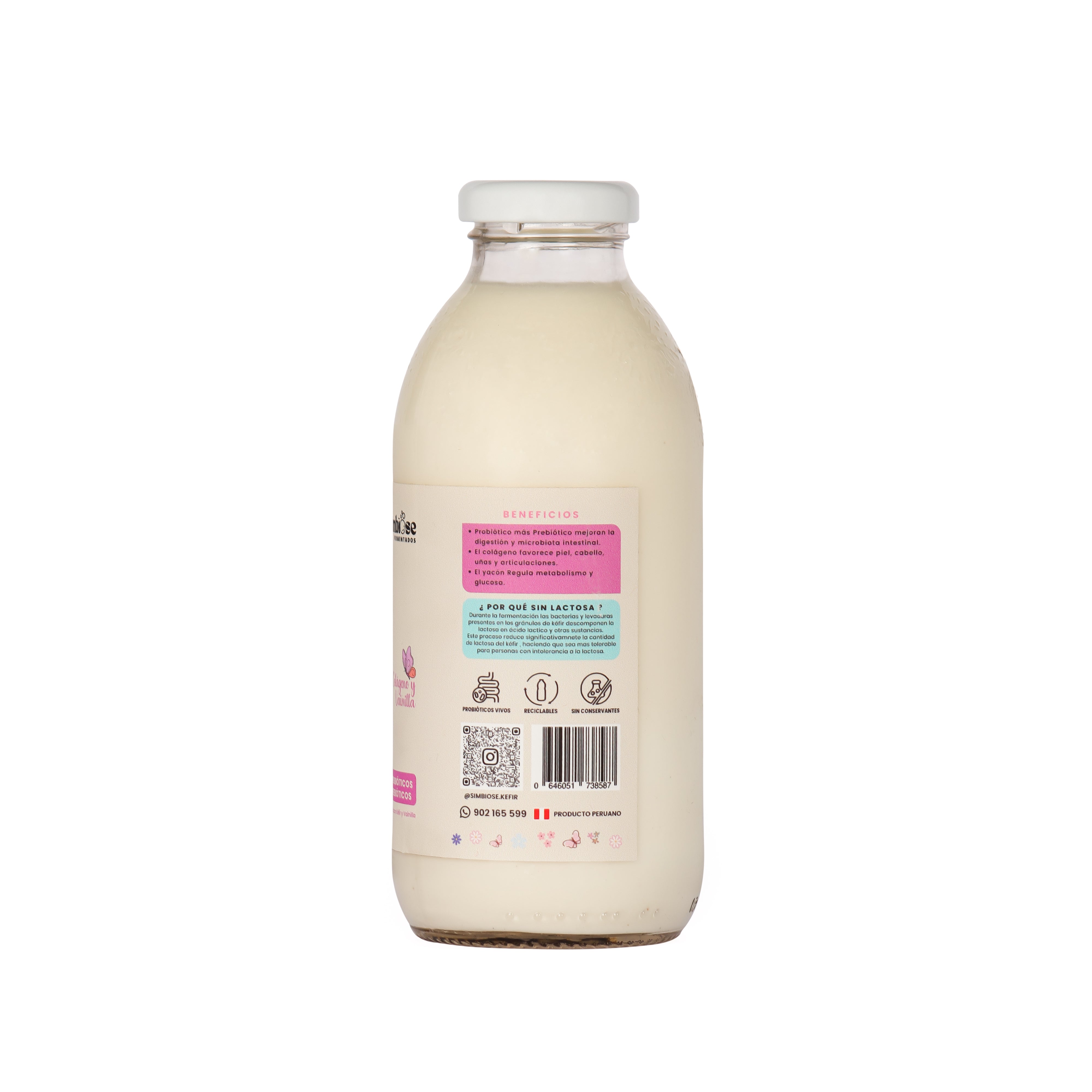 KEFIR DE LECHE CON COLAGENO Y VAINILLA AMAZONICO 500 ML - SIMBIOSE