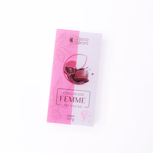 CHOCOLATE FEMME 70% CACAO 30G CHOCOCACAO