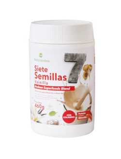 HARINA DE SIETE SEMILLAS VAINILLA 460 GR. POMO  - NATURANDES