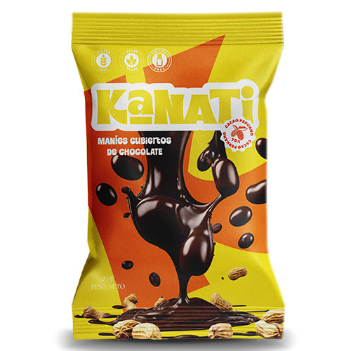 MANIES CUBIERTOS CON CACAO 70% 20 GR - KANATI