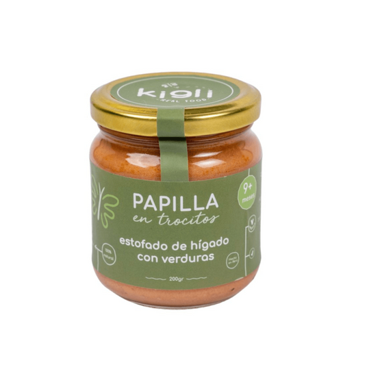 PAPILLA DE ESTOFADO DE HIGADO CON VERDURAS (TROCITOS) - KIGLI 185G