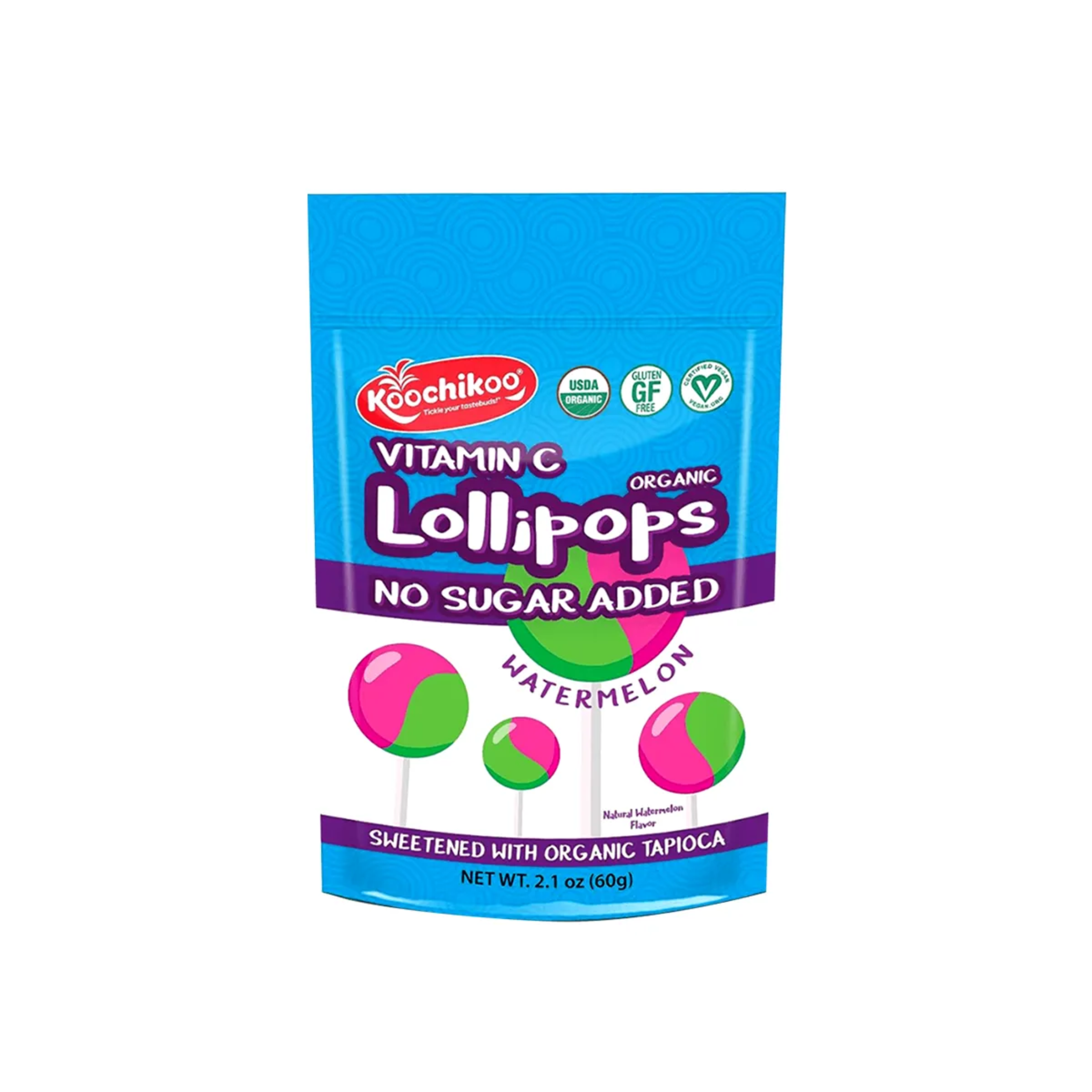 LOLLIPOPS ORGANIC,  VITAMINA  C - KOOCHIKOO 60G