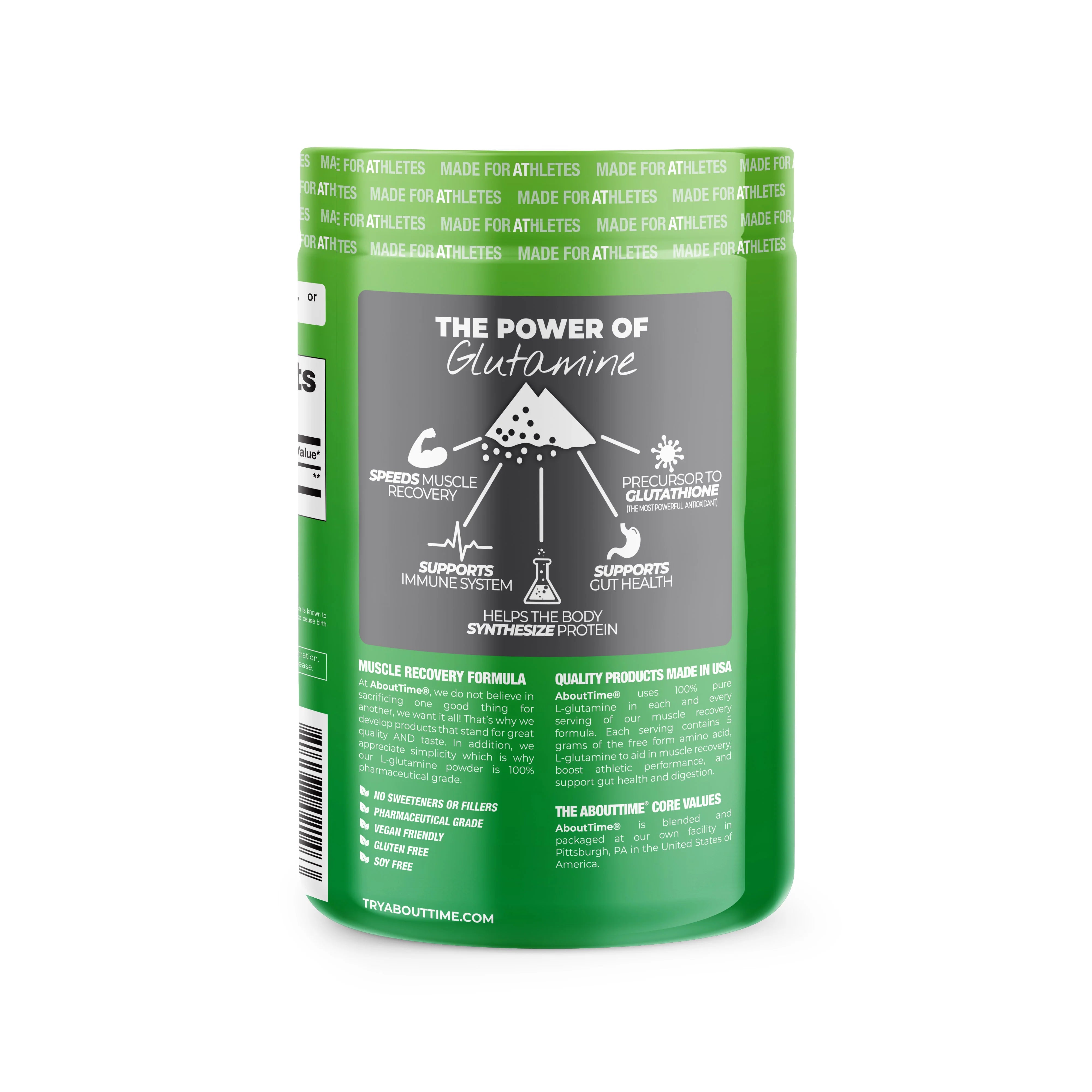 L-GLUTAMINE UNFLAVORED 400 GR ABOUT TIME