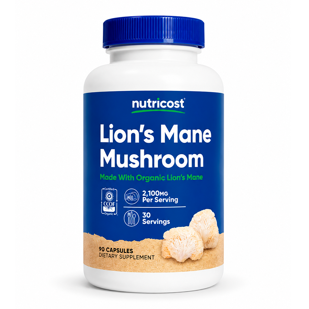 LIONS MANE CAPSULES (MWO) (700 MG) (90 Capsules)-NUTRICOST