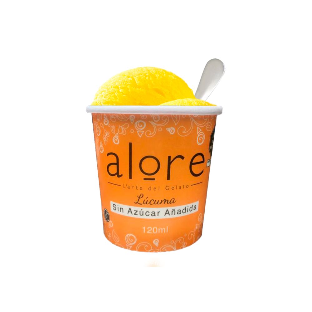 HELADO DE VASITO LUCUMA ALORE 120 ML SIN AZUCAR