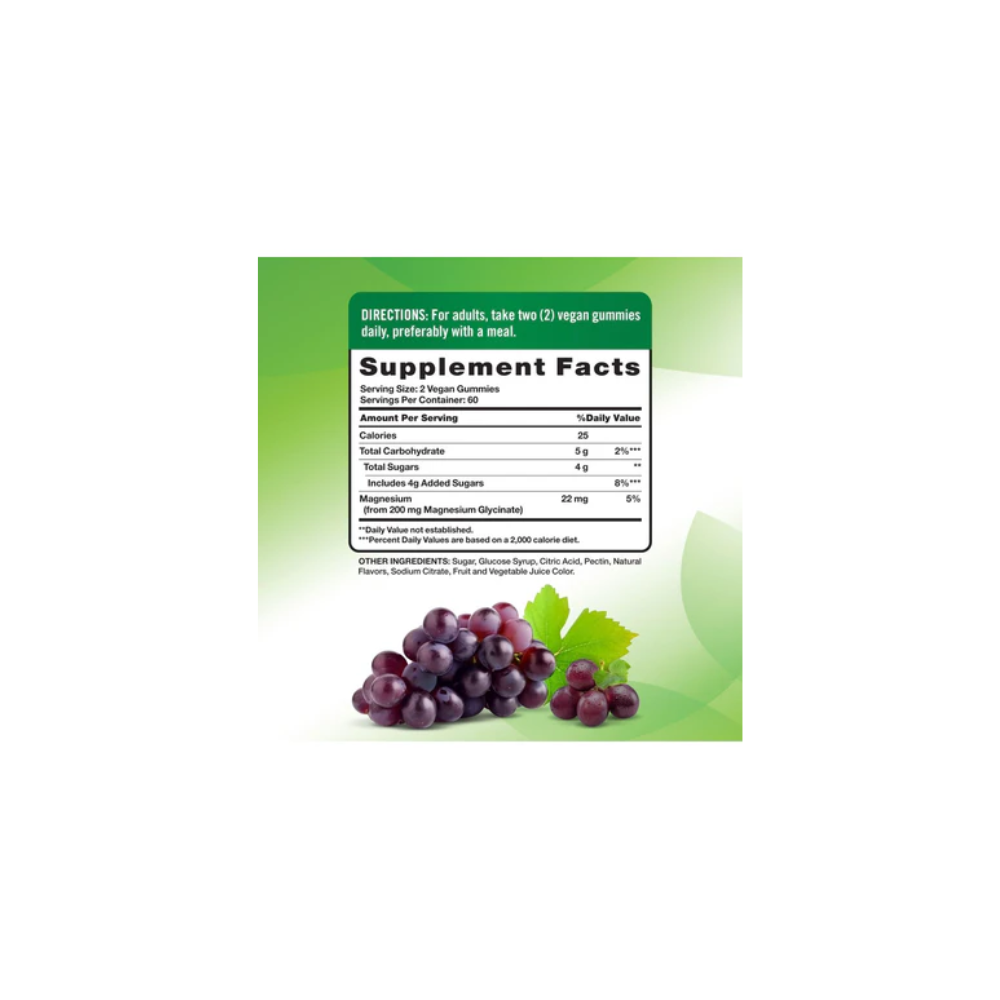 MAGNESIUM GLYCINATE GUMMIES 200MG - NATURES TRUTH