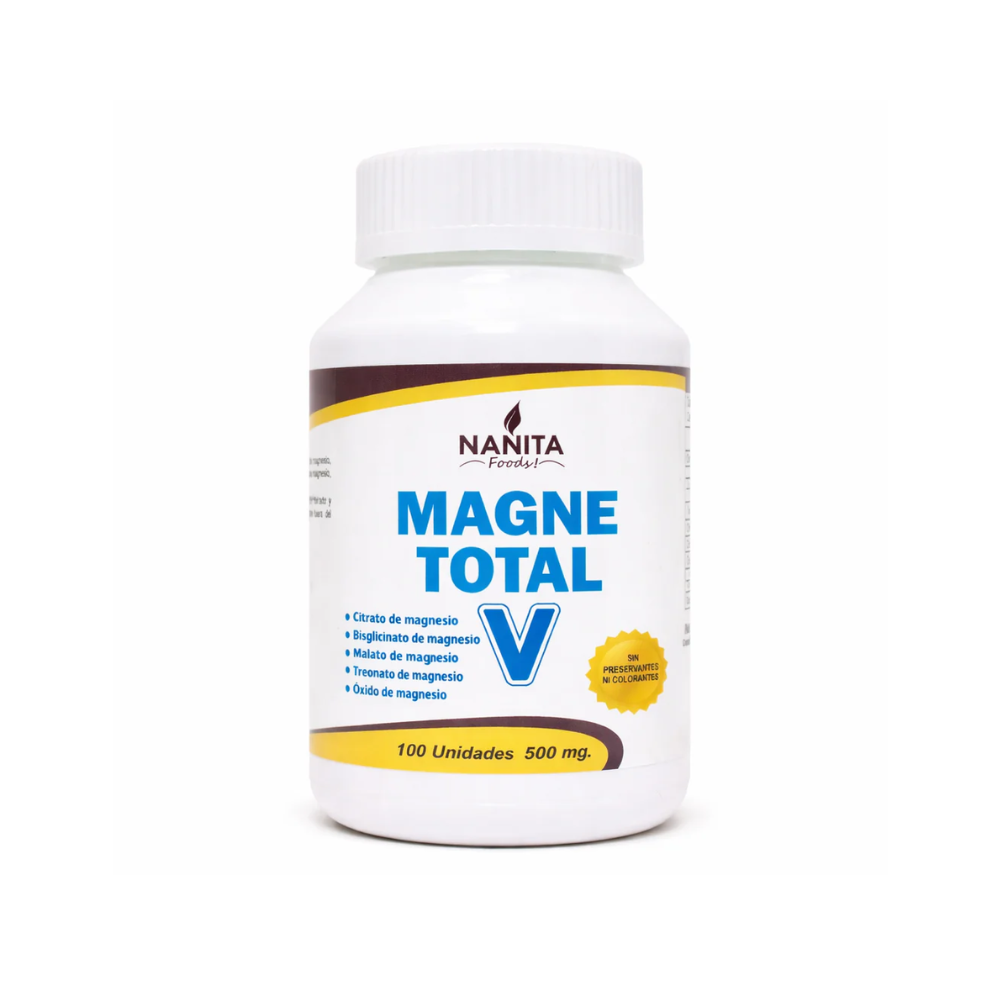 MAGNE TOTAL V 500MG FRASCO 100CAP- NANITA FOODS
