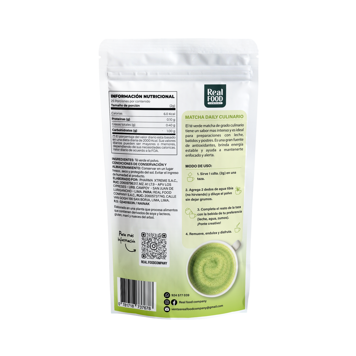 MATCHA DAILY CULINARIO 50GR REAL FOOD