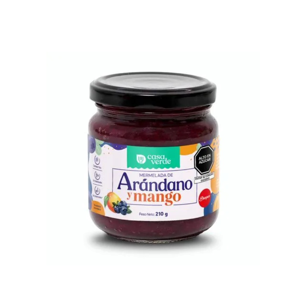 Mermelada Arándanos y Mango -Casa Verde