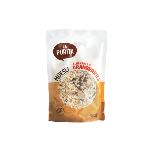 MUESLI ALMENDRAS Y CRANBERRIES 250 GR - LA PURITA