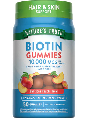 BIOTIN 10,000MCG GUMMIES PEACH FLAVOUR