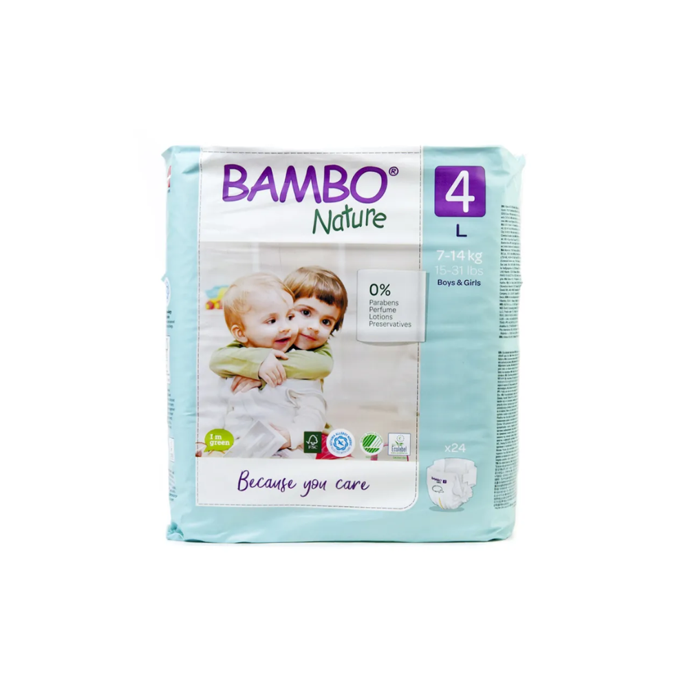 PAÑAL ECOLÓGICO TALLA #4 - L BAMBOO NATURE