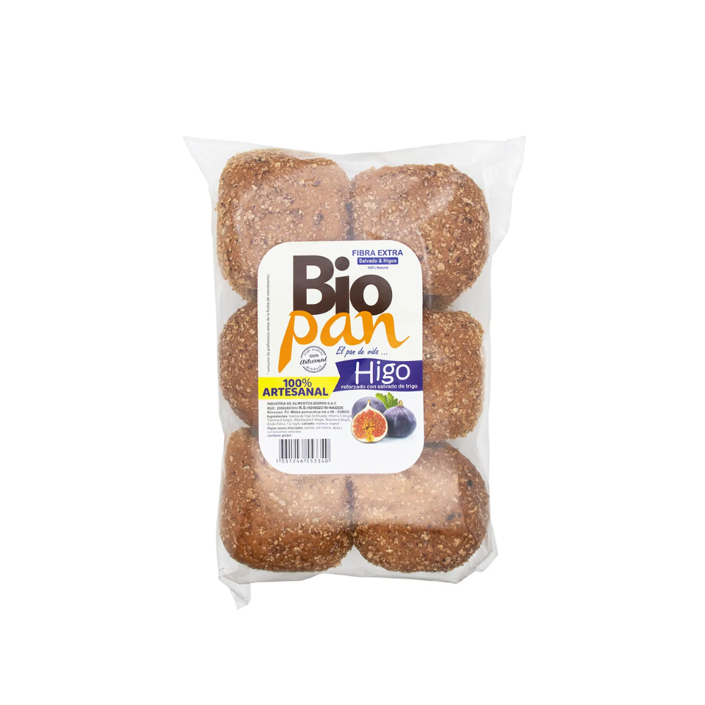 PAN REDONDO HIGOS 500 GR BIOPAN