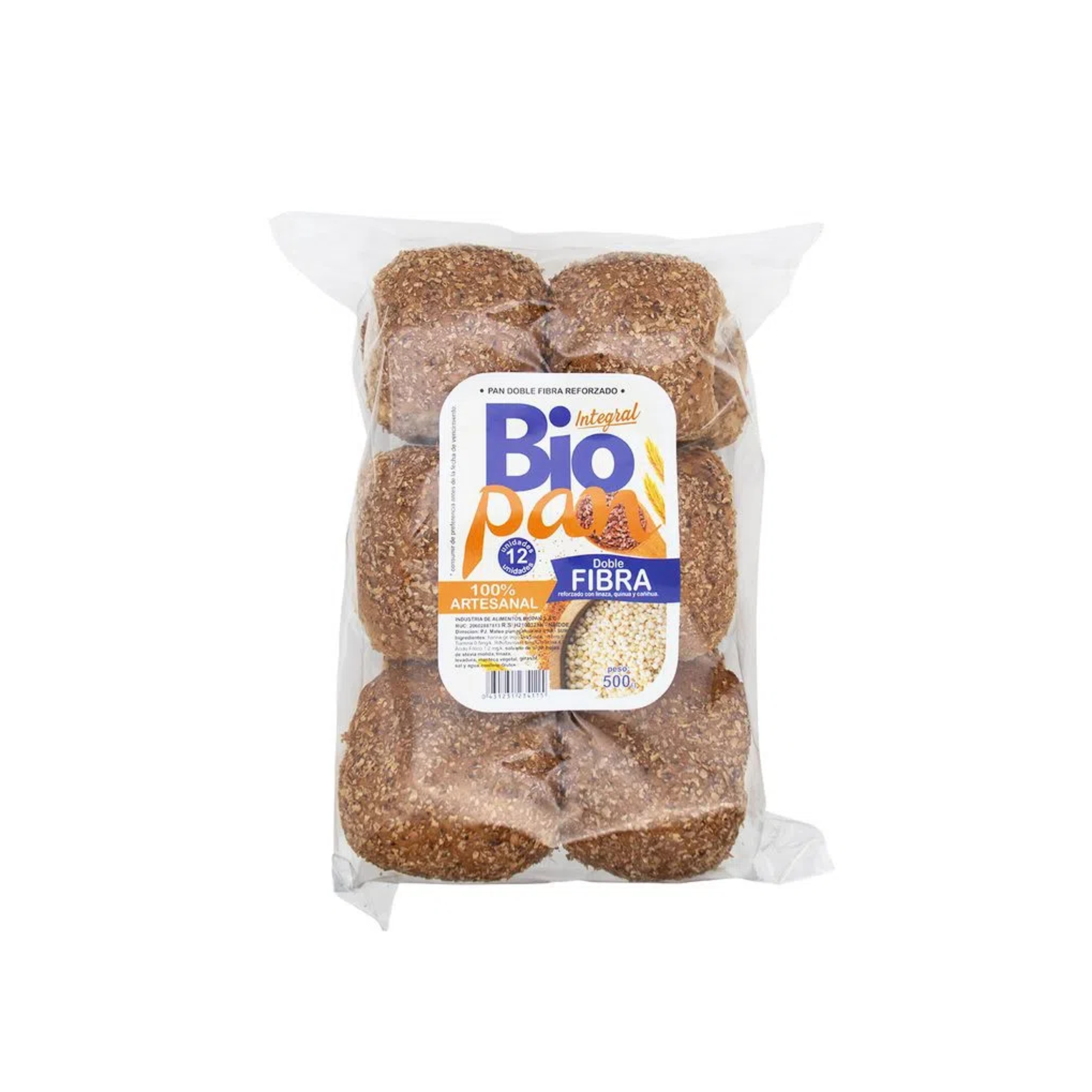 PAN REDONDO DE FIBRA - BIOPAN 500G