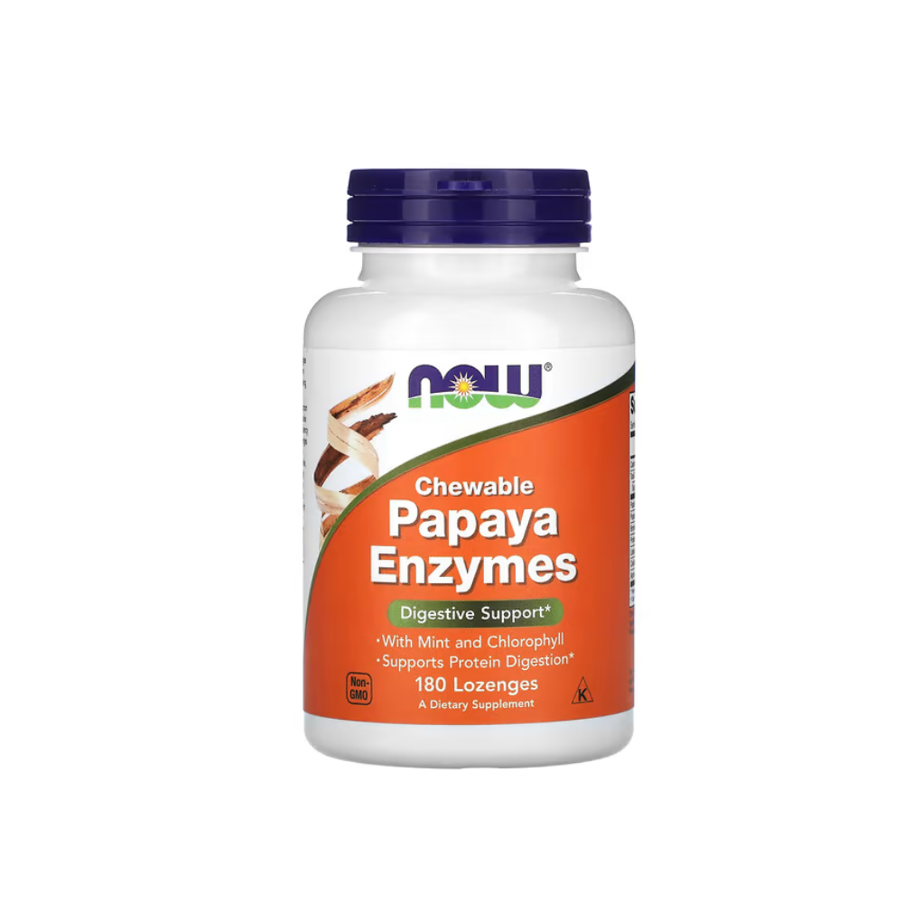 CHEWABLE PAPAYA ENZYME FRASCO 180CAP  NOW