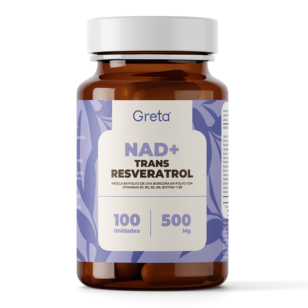 NAD+ TRANS RESVERATROL 100 CÁPSULAS - GRETA