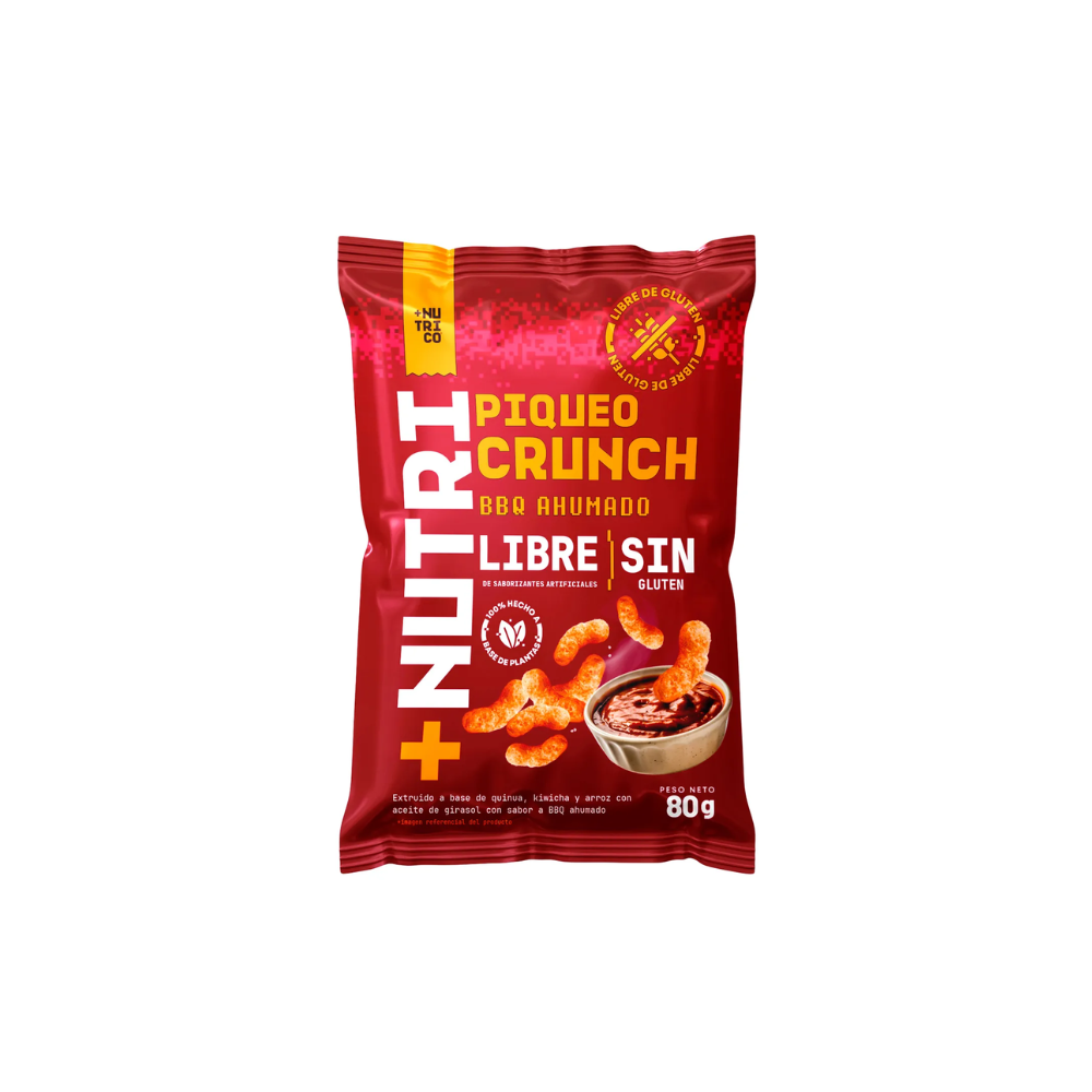 Piqueo Crunch BBQ ahumado 80 g-NUTRI-CO