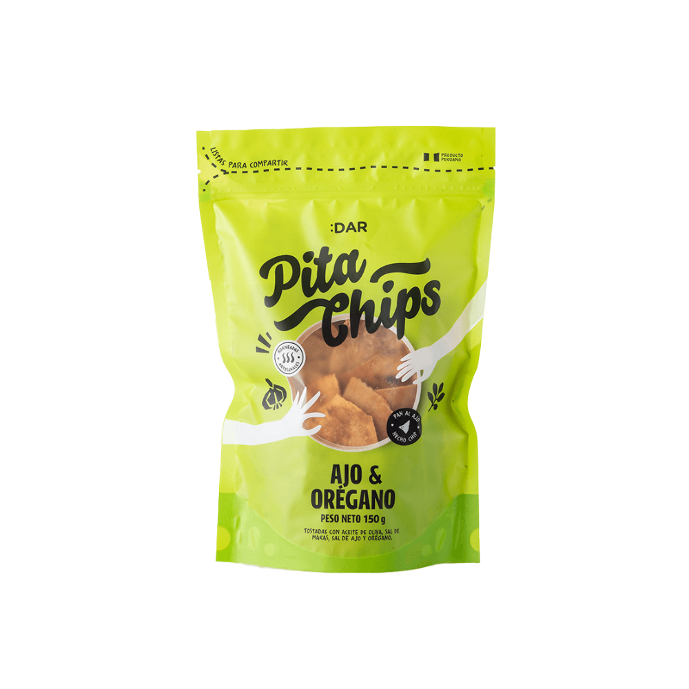 PITA CHIPS SABOR AJO & OREGANO -DAR