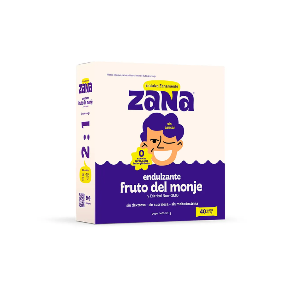 ENDULZANTE FRUTO DEL MONJE ZANA 40 SOBRES DE 3GR-ZANA