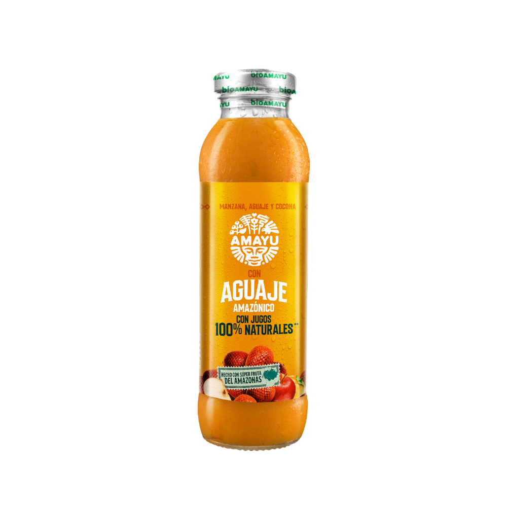 BIO AGUAJE VIDRIO NO RETORNABLE 300 ML 6- BIO AMAYU
