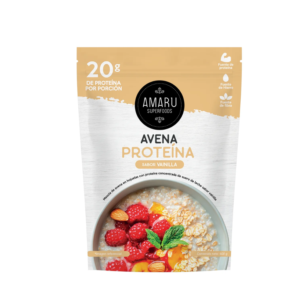 AVENA PROTEINA SABOR VAINILLAX 600GR-AMARU