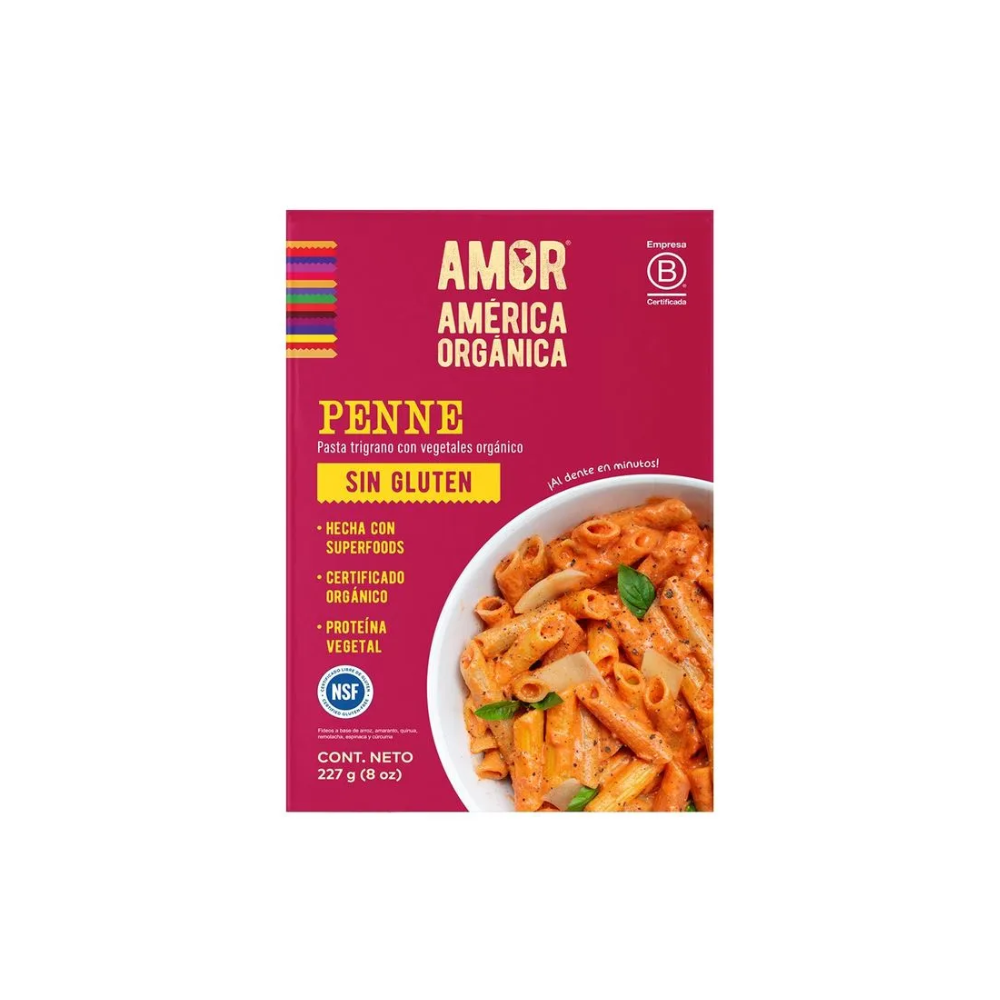 PASTA PENNE S/G CAJA 227 GR-AMÉRICA ORGÁNICA