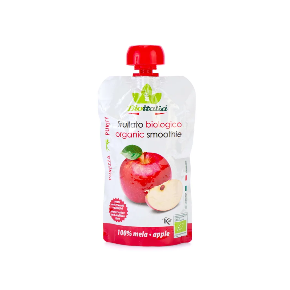 BIO ITALIA BATIDO DE FRUTAS A BASE DE MANZANA SACHET X 120GR-BIOITALIA
