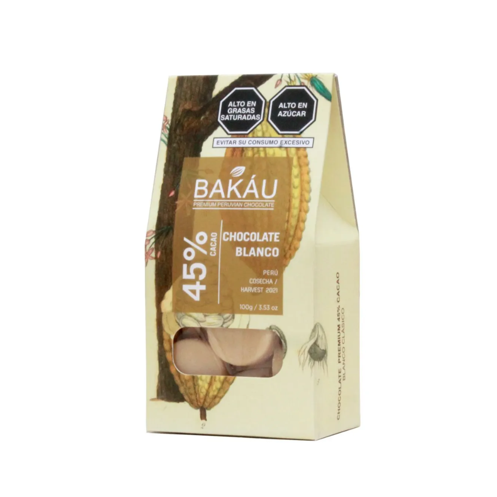 CHOCOLATE BLANCO ZERO AZUCAR 100GR-BAKÁU