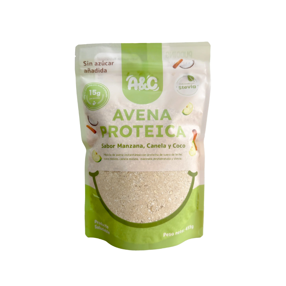 AVENA PROTEICA SABOR MANZANA,CANELA Y COCO-AVENA Y CANELA