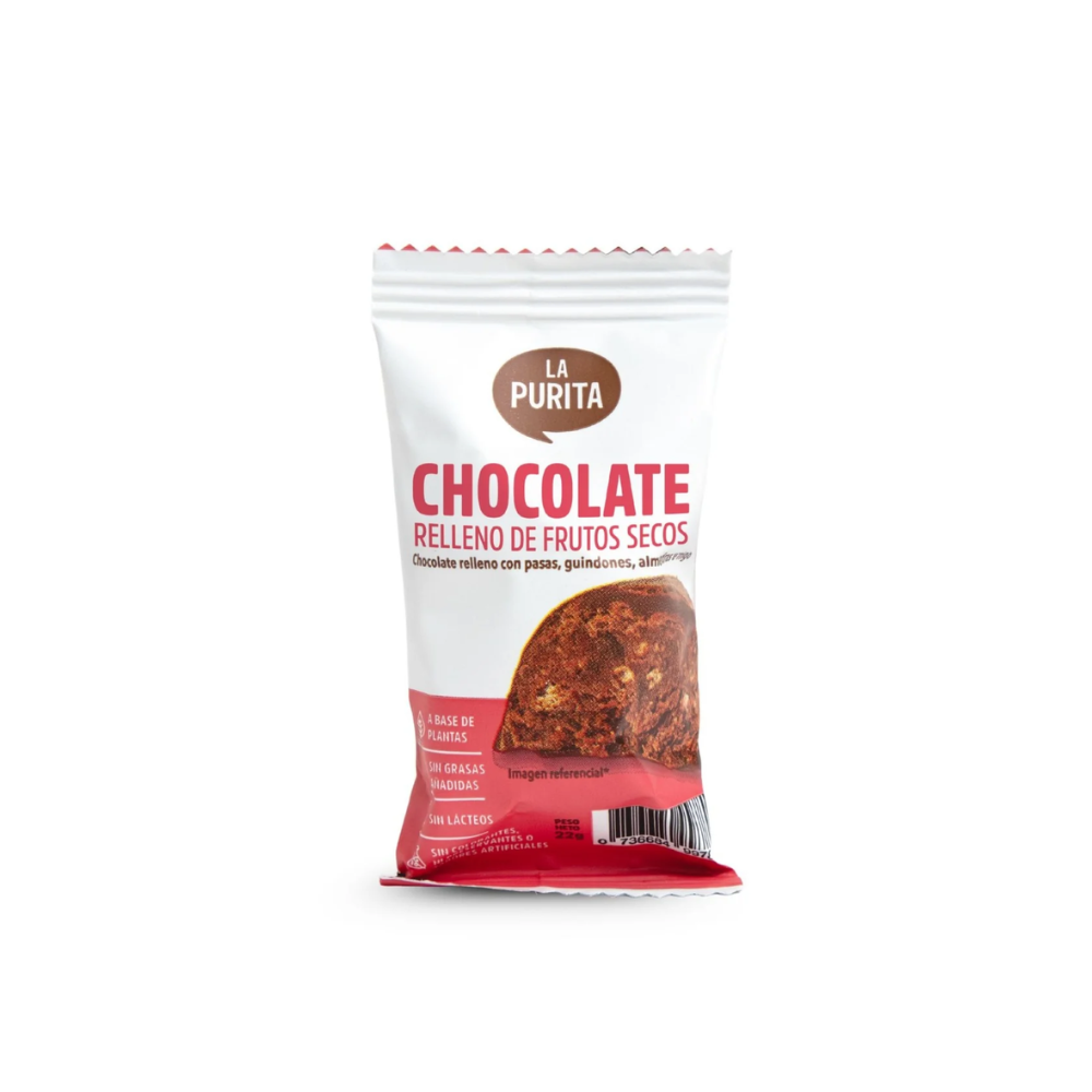 CHOCOLATE RELLENO DE FRUTOS SECOS - LA PURITA