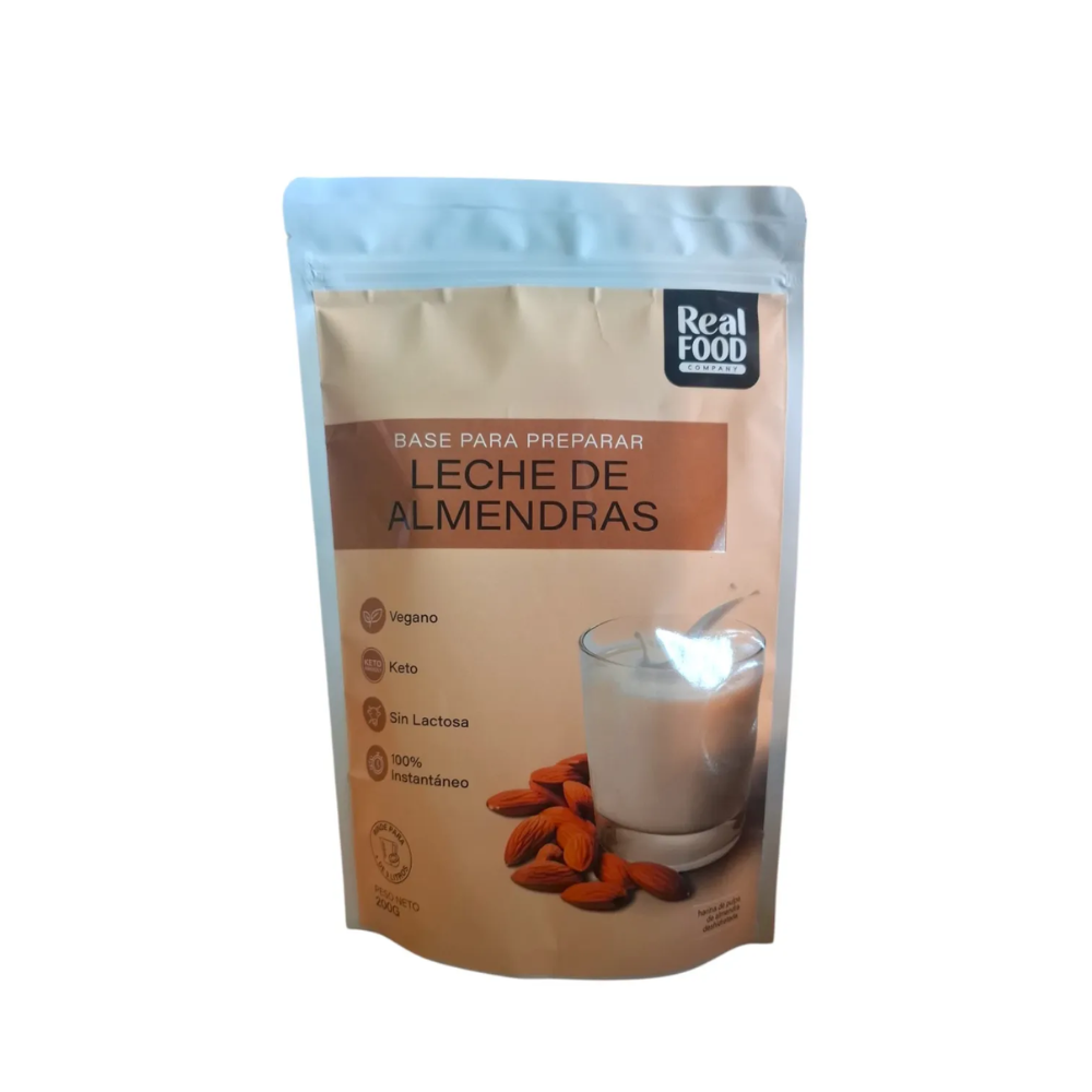 LECHE DE ALMENDRAS X 200G REAL FOOD