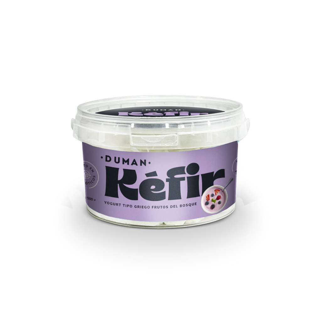 KEFIR GRIEGO DESLACTOSADO DE VACA SABOR FRUTOS DEL BOSQUE 500 GR-DUMAN