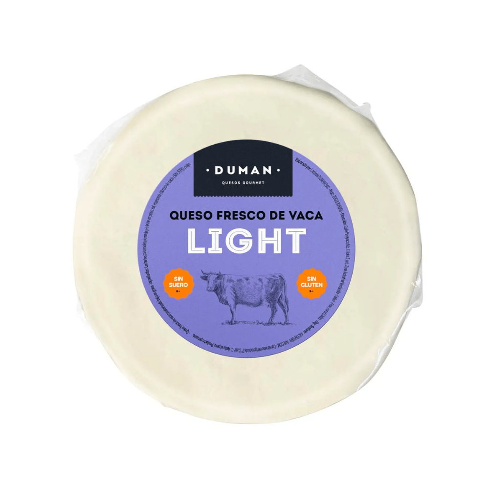 QUESO LIGHT FRESCO DE VACA  DESLACTOSADO DUMAN UNID.