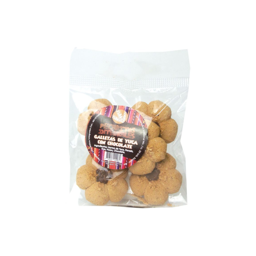 GALLETA DE HARINA DE YUCA CON CHOCOLATE 70GR-PECADITOS INTEGRALES