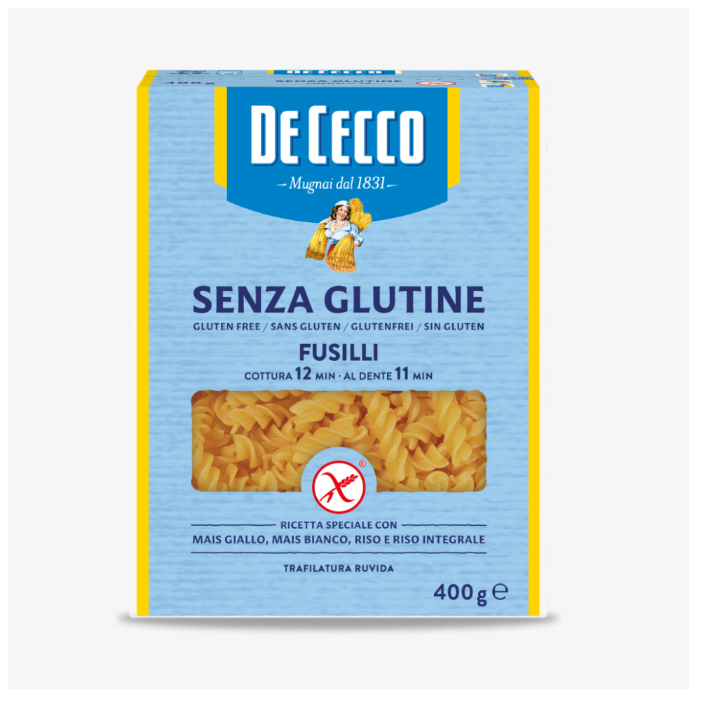 DE CECCO FUSILLI N.34 SENZA GLUTINE CAJA 400 G- PREMIUM BRANDS SAC