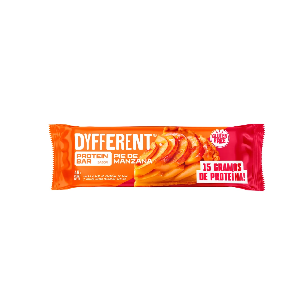 PROTEIN BAR SABOR PIE DE MANZANA 45GR-DYFFERENT
