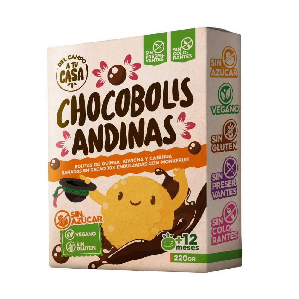 CHOCOBOLIS ANDINAS SIN AZUCAR 220GR-DEL CAMPO A TU CASA