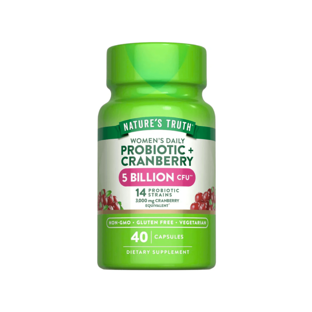 WOMEN'S PROBIOTIC 5 BILLION CFU + CRANBERRY 40 CAPS-NATURES TRUTH