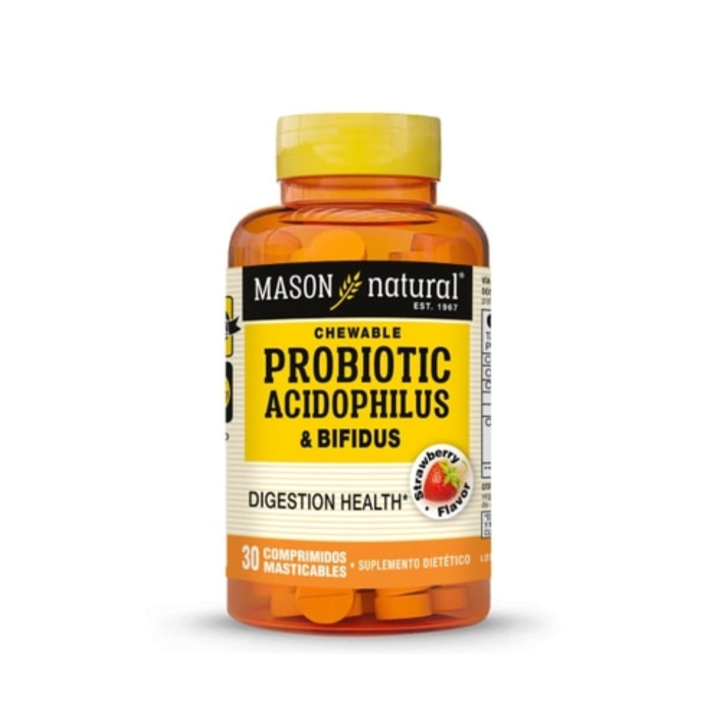 PROBIOTIC ACIDOPHILUS & BIFIDUS (30 COMP MAST)-MASON NATURAL