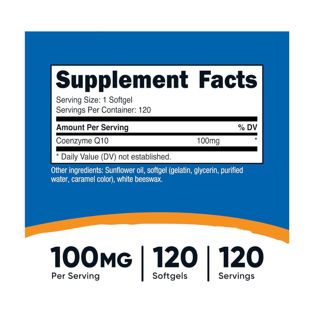 COQ10 CAPSULES (100MG) X 120CAP-NUTRICOST